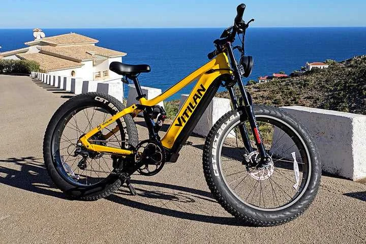 Elektrinis dviratis Vitilan T7, 26'', 750W, 20Ah, geltonas
