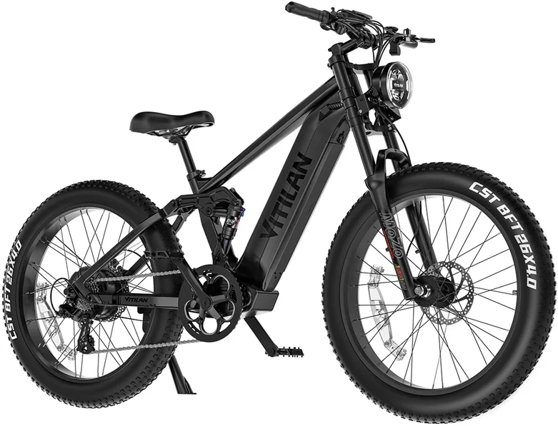 Elektrinis dviratis Vitilan T7, 26'', 750W, 20Ah, juodas