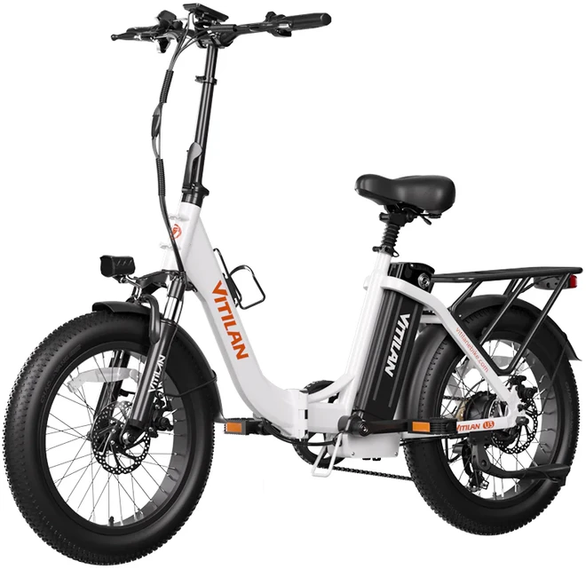 Elektrinis dviratis Vitilan U3, 20", 750W, 13Ah, baltas