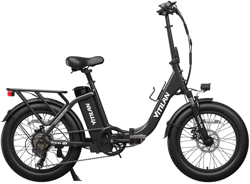 Elektrinis dviratis Vitilan U3, 20", 750W, 13Ah, juodas