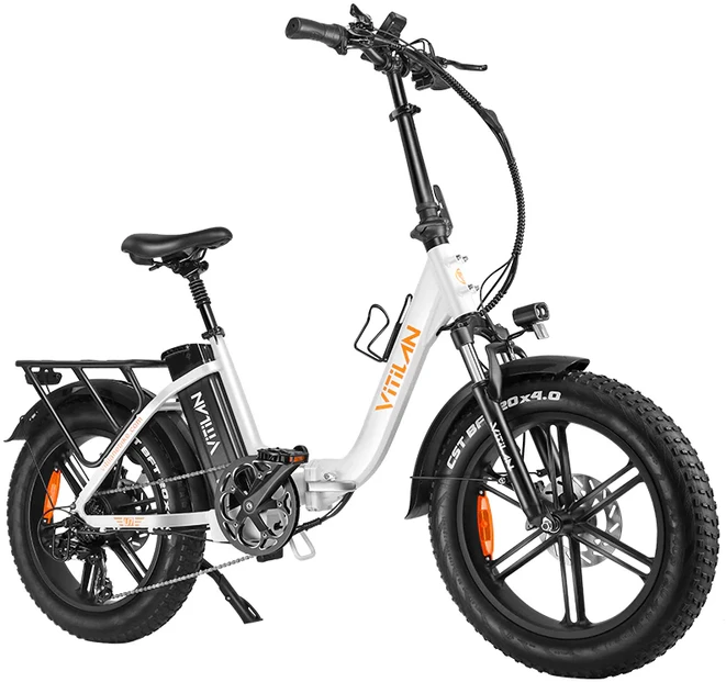 Elektrinis dviratis Vitilan U7, 20", 750W, 20Ah, baltas