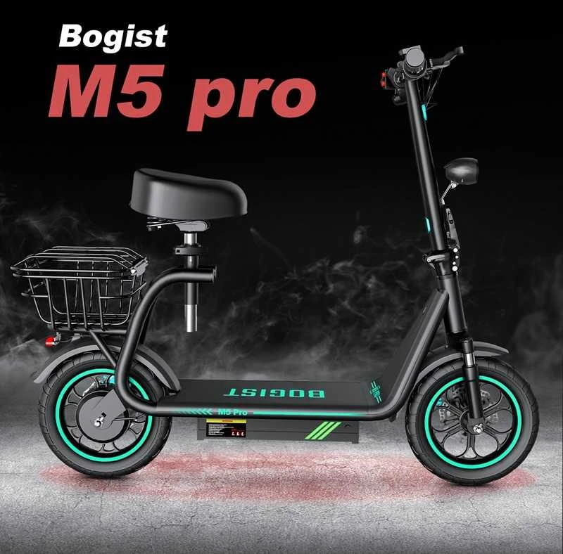 Elektrinis paspirtukas BOGIST M5 Pro, 12", 500W, 15Ah, juodas