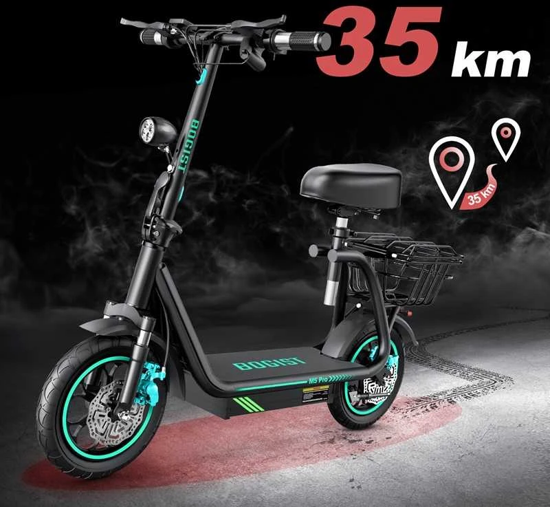 Elektrinis paspirtukas BOGIST M5 Pro, 12", 500W, 15Ah, juodas