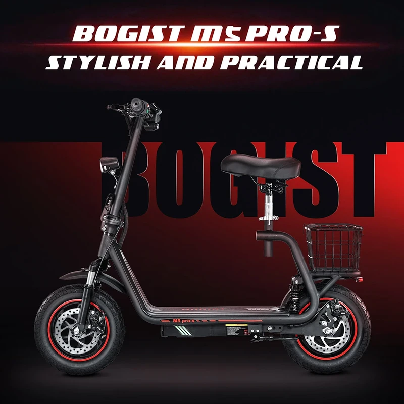 Elektrinis paspirtukas BOGIST M5 Pro-S, 12", 500W, 13Ah, juodas