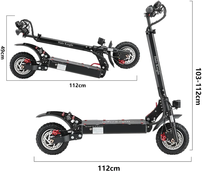 Elektrinis paspirtukas Halo Knight T104, 10", 2000W, 21Ah