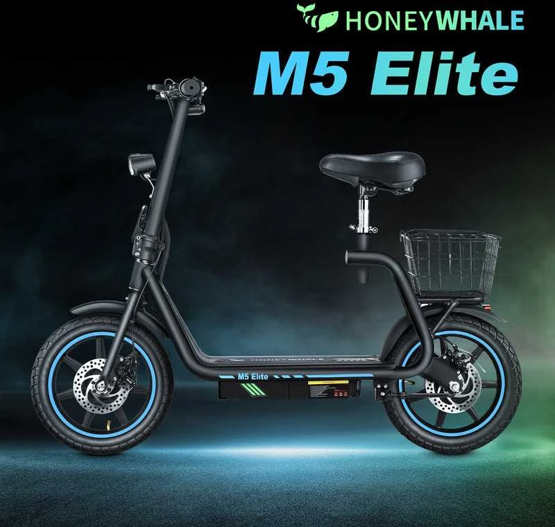 Elektrinis paspirtukas Honeywhale M5 Elite, 14", 500W, 13Ah, juodas