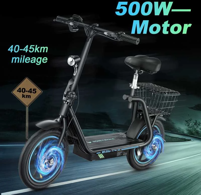 Elektrinis paspirtukas Honeywhale M5 Elite, 14", 500W, 13Ah, juodas