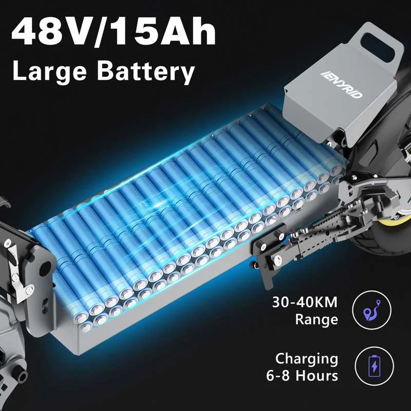 Elektrinis paspirtukas iENYRID S1, 10", 800W, 15Ah