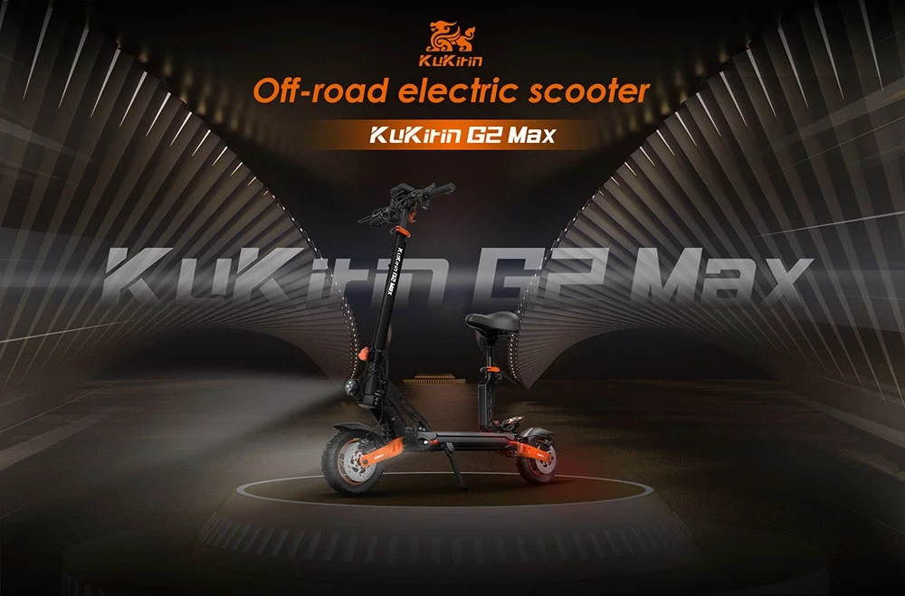 Elektrinis paspirtukas KuKirin G2 Max, 10", 1000W, 20Ah, juodas