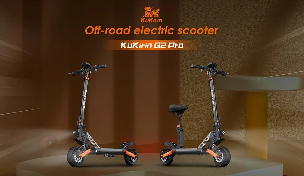 Elektrinis paspirtukas KuKirin G2 Pro, 9", 600W, 15,6Ah, juodas