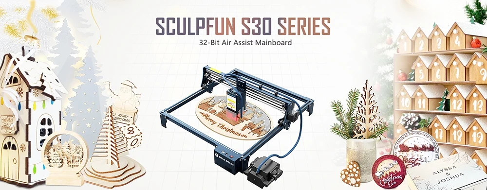 Lazerinės pjovimo staklės Sculpfun S30 Pro Max 20W