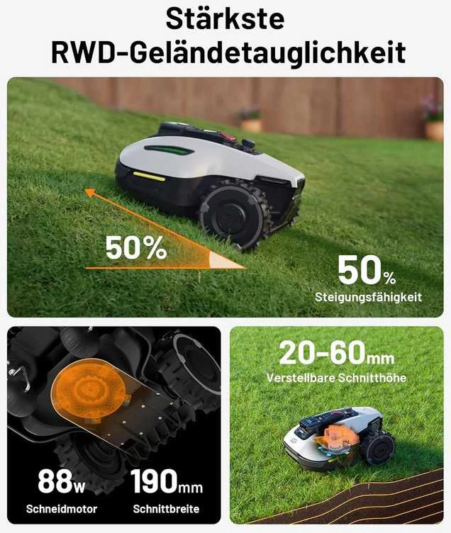 Vejos (žolės) pjovimo robotas MAMMOTION MINI 500