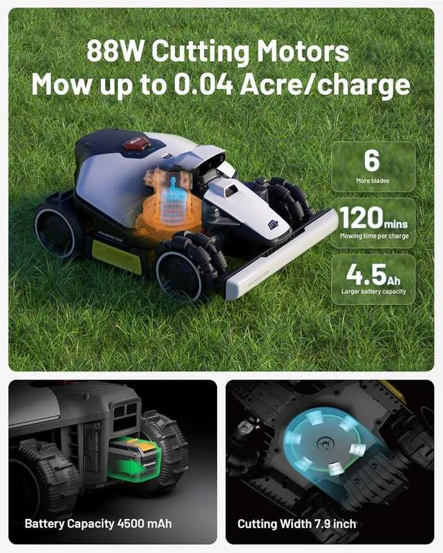 Vejos (žolės) pjovimo robotas MAMMOTION LUBA Mini AWD 800
