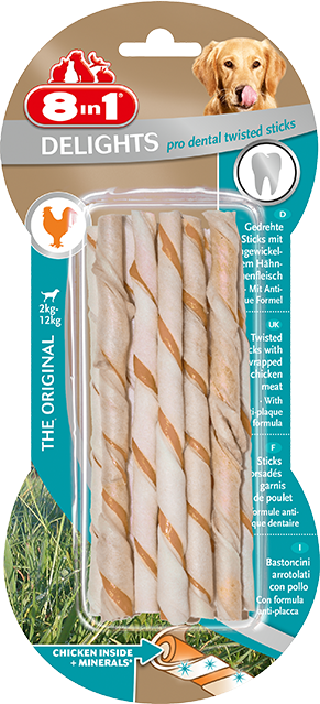 8in1 kvapioji medžiaga 8in1 Delights Pro dantų susuktos lazdelės