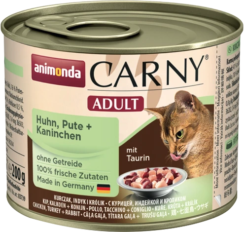 Animoda Drėgnas Kačių Maistas - Animonda Carny Vištiena/Kalakutiena/Triušis 200 g