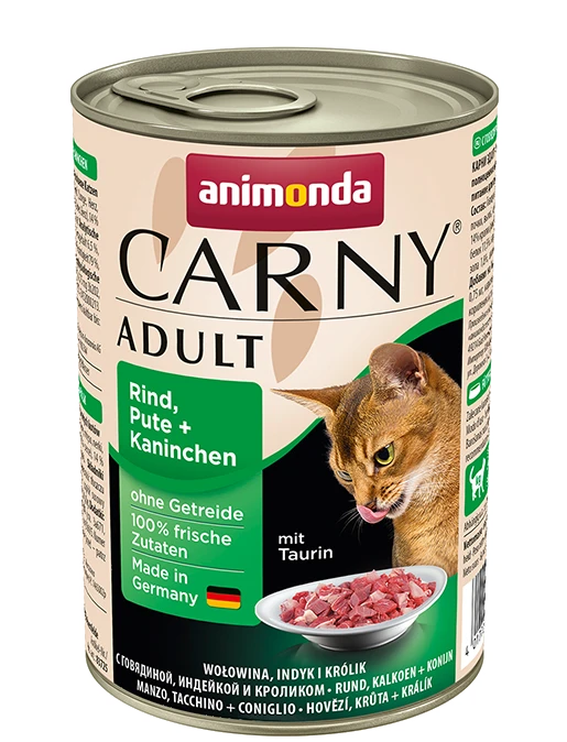 Animoda Drėgnas Kačių Maistas - Animonda Carny Jautiena, Kalakutiena, Triušis 400g