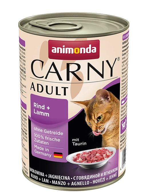 Animoda Animonda Carny adult 400g suaugusių kačių konservai su jautiena ir ėriena