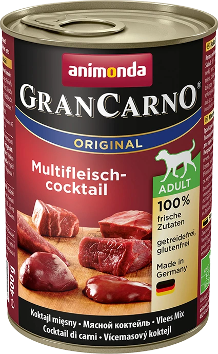 Šunų Maistas - ANIMONDA GranCarno Suaugusiųjų Mėsos Kokteilis Drėgnas Šunų Maistas 400g