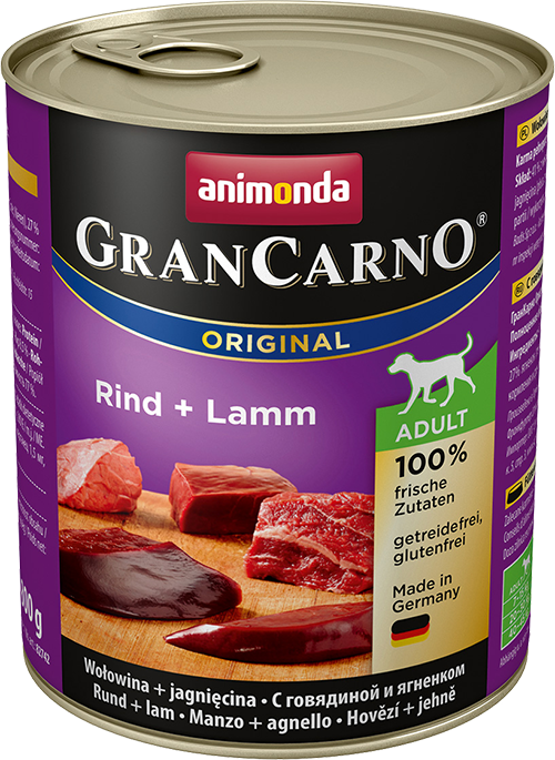 Animoda Animonda Grancarno adult 800g suaugusių šunų konservai su jautiena ir ėriena