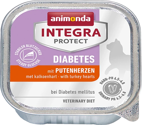Animoda Kačių Maistas - ANIMONDA Integra Protect Diabetes Kalakutų Širdelės Drėgnas 100g
