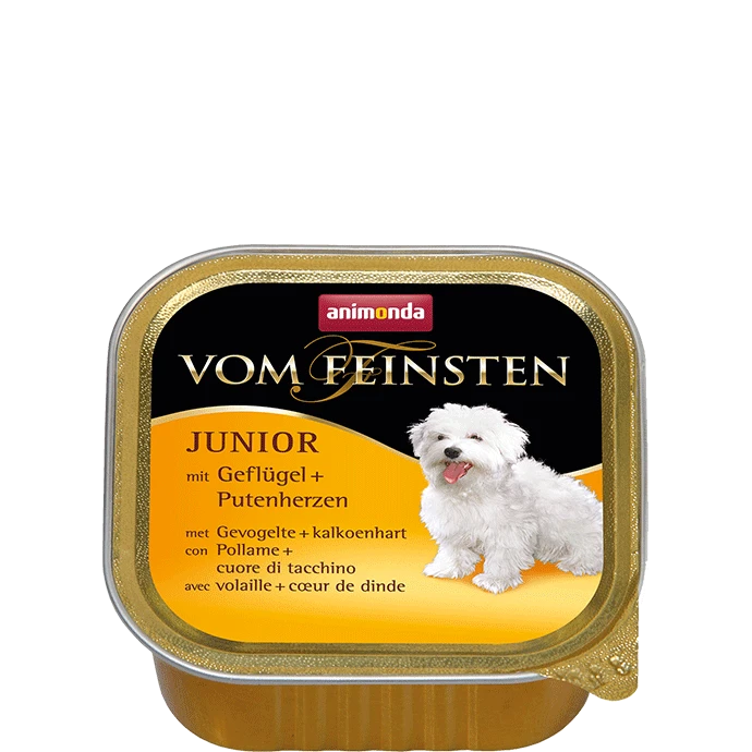 Animoda Animonda Vom feinsten puppy 150g konservai jauniems šunims su paukštiena ir kalakutų širdimis MR