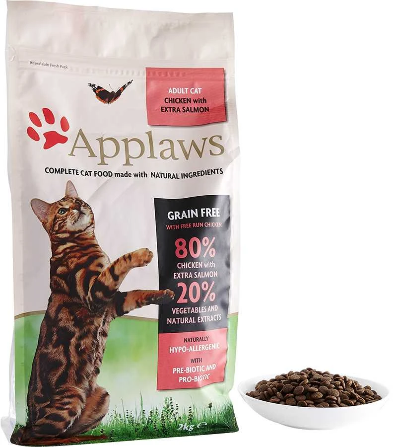 APPLAWS vištiena with lašiša - dry cat food - 2kg