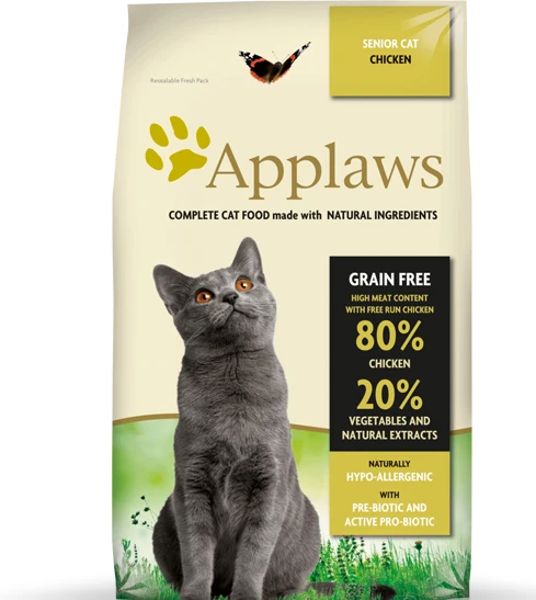 APPLAWS Senior vištiena - sausas kačių ėdalas - 7,5kg