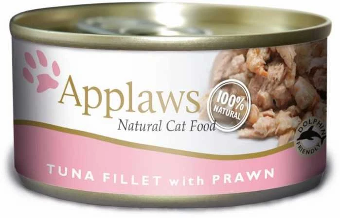 APPLAWS tuno filė su krevetėmis sultinyje - šlapias kačių ėdalas - 70 g