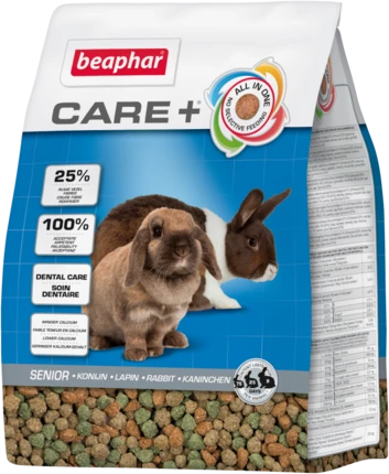 Triušių Maistas - Beaphar Care+ Senjorams 1,5kg Triušiams, Vyresniems Nei 6 Metai