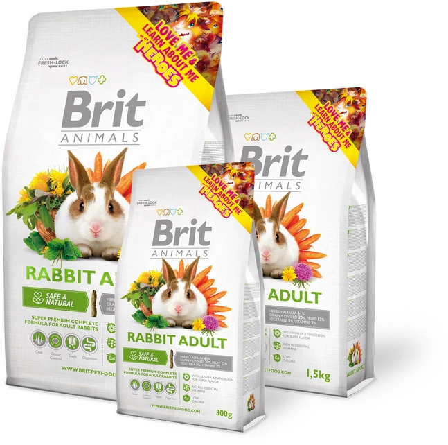 BRIT Animals maistas suaugusiems triušiams 1,5kg