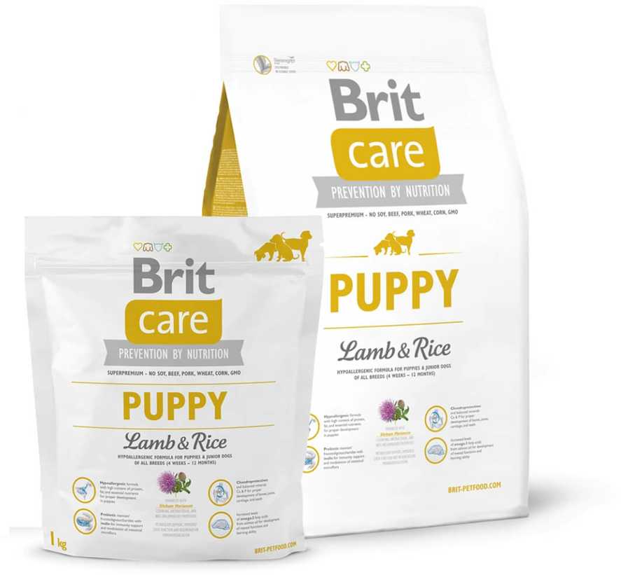 BRIT CARE Dog Puppy su ėriena ir ryžiais 3kg