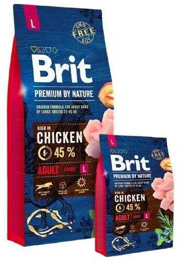 Brit Premium By Nature sausas maistas suaugusiems L dydžio pašarams 8kg