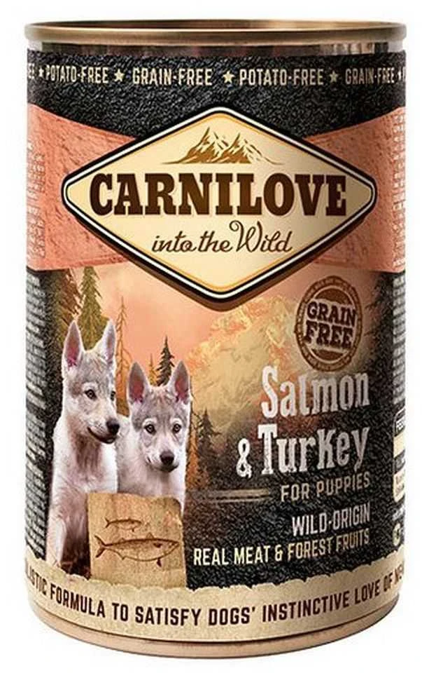 Carni Love Dog konservai šunims Wild Meat su lašiša ir kalakutiena for Puppies 400g