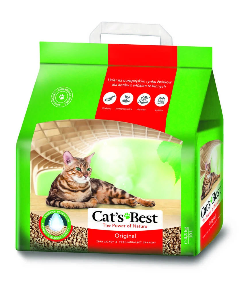 Cats Best OkoPlus Original Natūralus kraikas katėms 10L