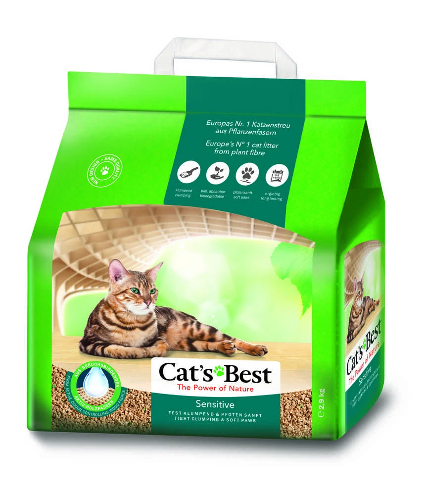 Cats Best Sensitive kraikas katėms 8l, 2,9kg, medžio drožlių