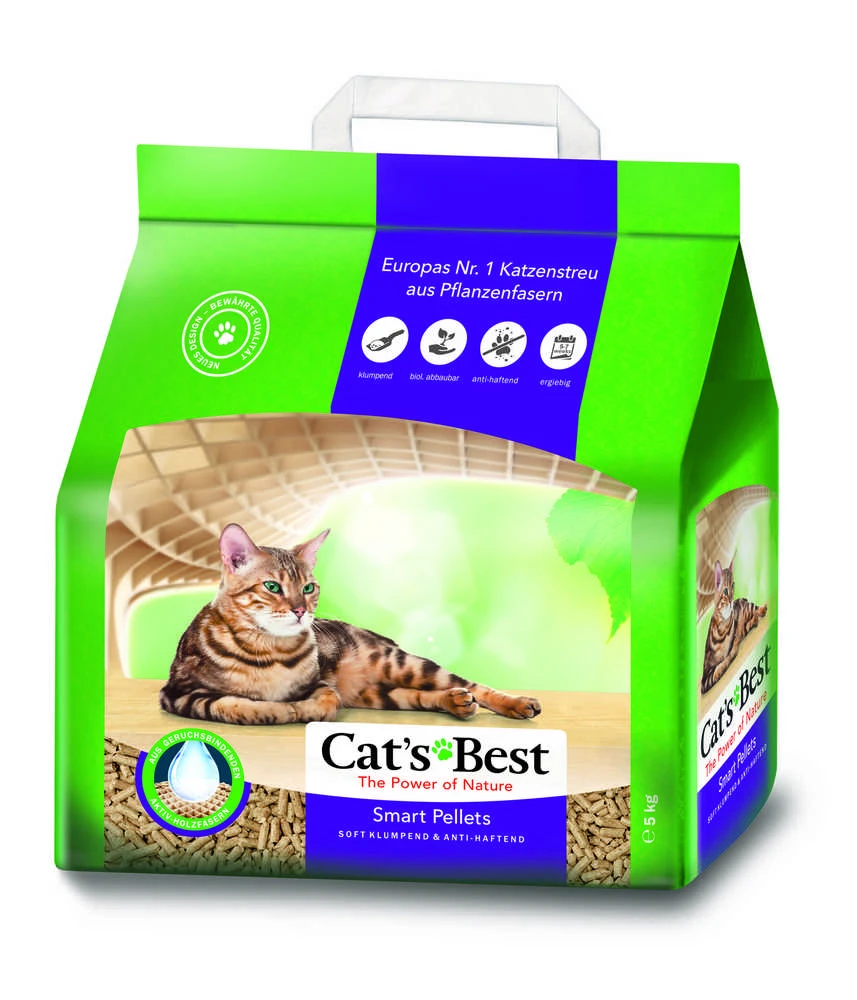 Cat's Best Smart Pellets granuliuotas natūralus pjuveninis kraikas 10L ilgaplaukėms katėms