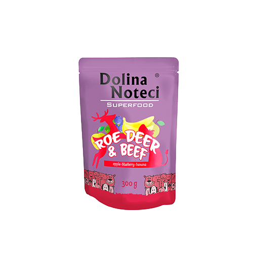 Dolina Noteci Superfood – elniena ir jautiena – šlapias Maistas šunims – 300g