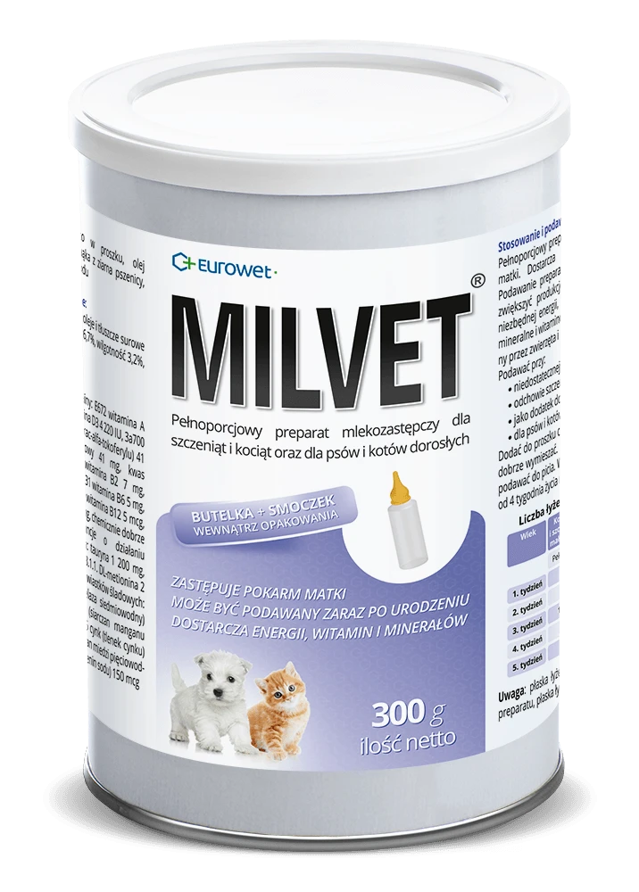 EWE EUROWET Milvet – pieno pakaitalas šunims ir katėms – 300g