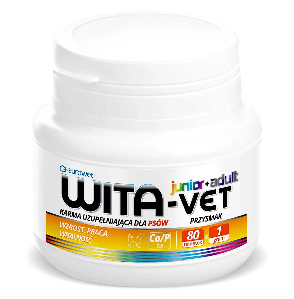 EUROWET Wita-Vet Complex - papildai šunims - 80 tablečių