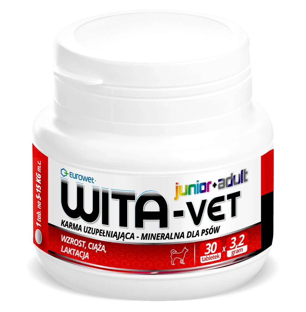 EUROWET Wita-Vet Complex 3,2 g - papildai šunims - 30 tablečių