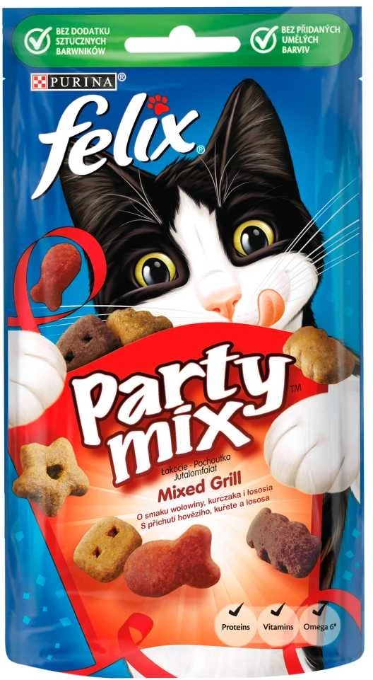 Purina Nestle Sausas Kačių Maistas - Felix Party Mix 60 g