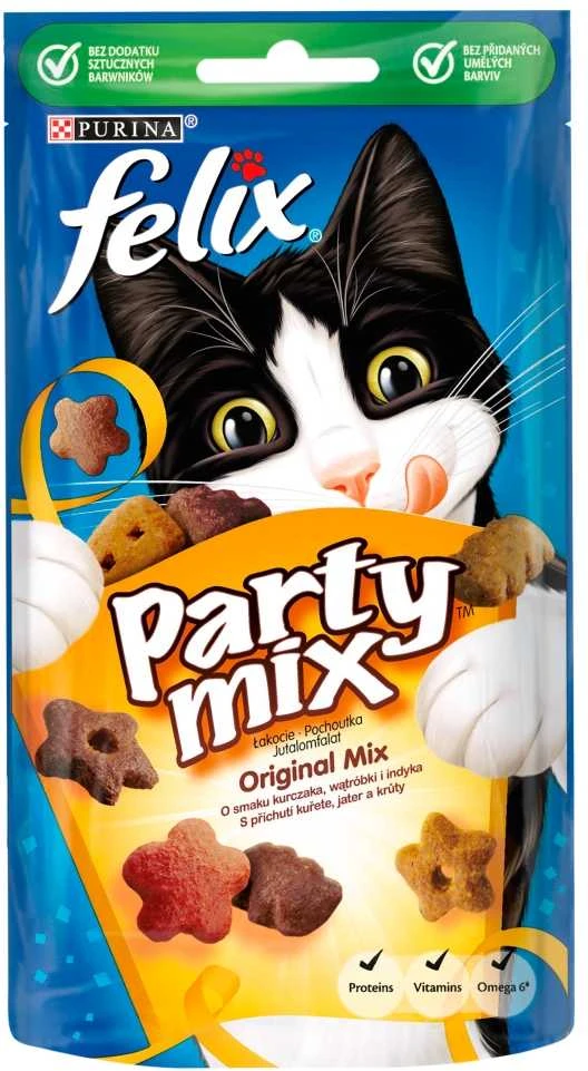 Purina Nestle Kačių Skanėstai - PURINA Felix Party Mix Original 60 g