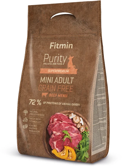 Fitmin Grynumas šuo GF suaugusiųjų mini jautiena 0,8kg