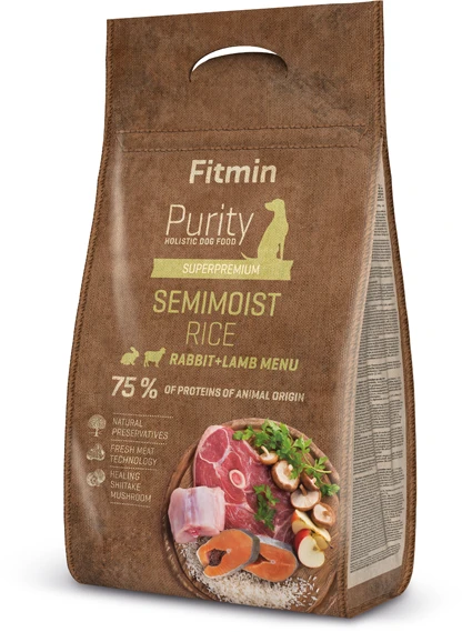 Fitmin dog Purity ryžiai Semimoist triušiena&ėriena - 4kg