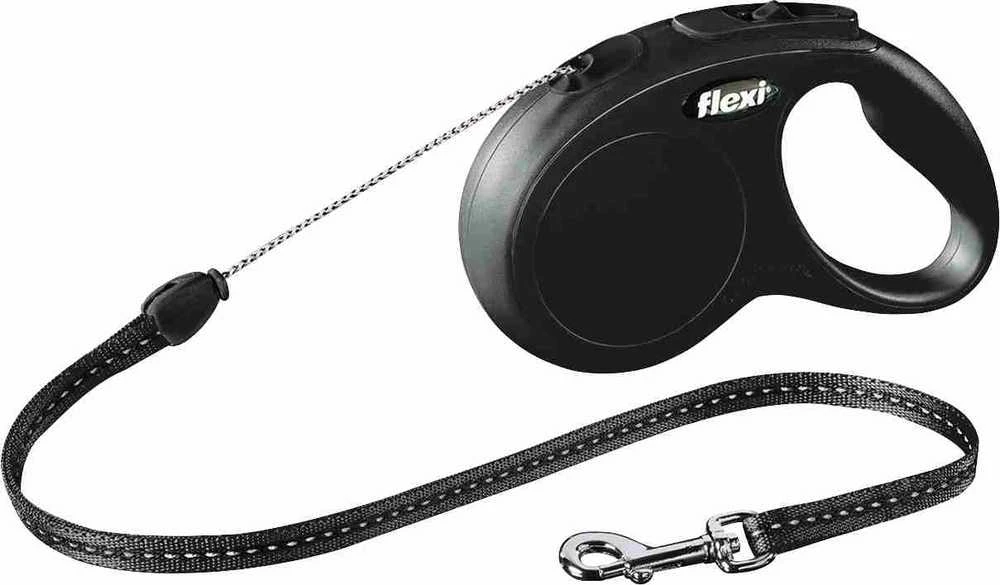 Flexi New Neon S pavadėlis šunims iki 15kg juostinis 5m mėlynos spalvos