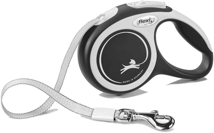 Flexi New Comfort L pavadėlis šunims iki 60kg juostinis 5m juodos spalvos