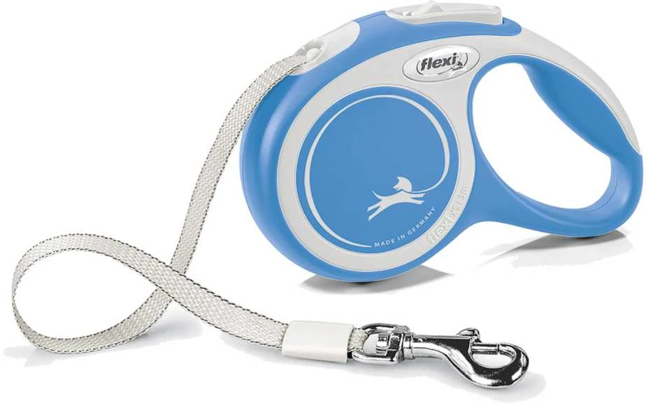 Flexi New Comfort L pavadėlis šunims iki 50kg juostinis 8m mėlynos spalvos