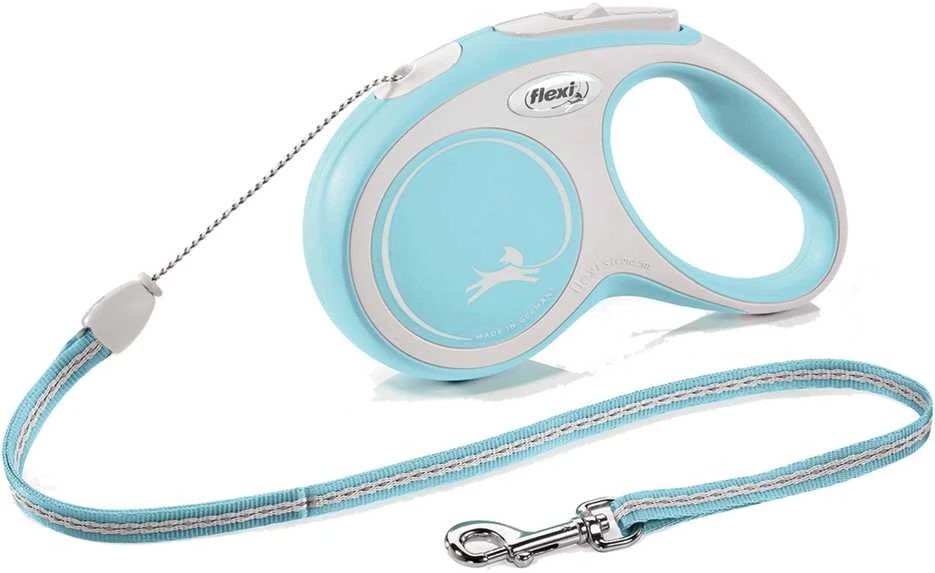 FLEXI Comfort Cord baltas/žydras pavadėlis M-8m 20kg