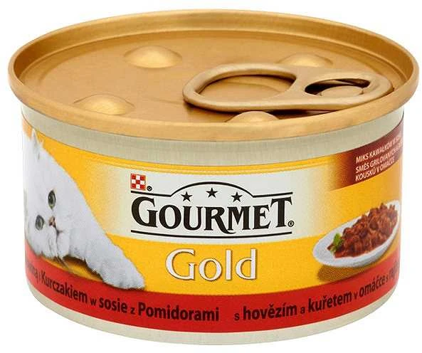 Purina Nestle Drėgnas Kačių Maistas - GOURMET GOLD Jautiena Ir Vištiena 85g