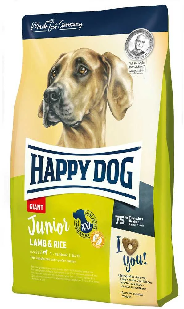 Happy Dog Baby Giant su ėriena ir ryžiais 15kg